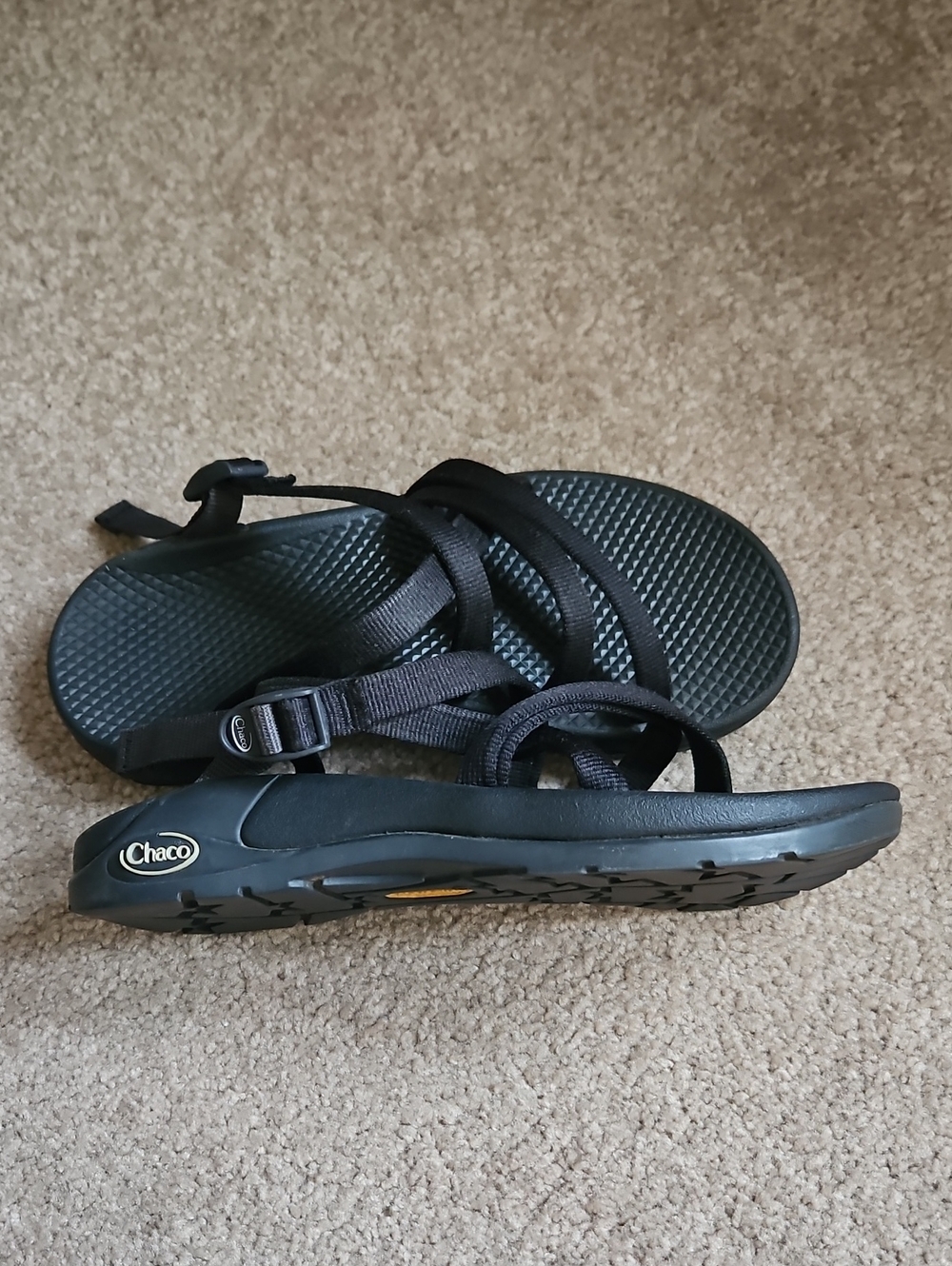 Chaco Black Strappy Sandals